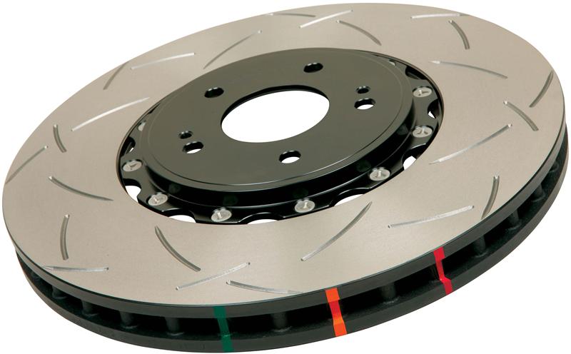 DBA 05-10 Ford Mustang GT V8 Shelby Edition Front Slotted 5000 Series 2 Piece Rotor w/ Black Hat