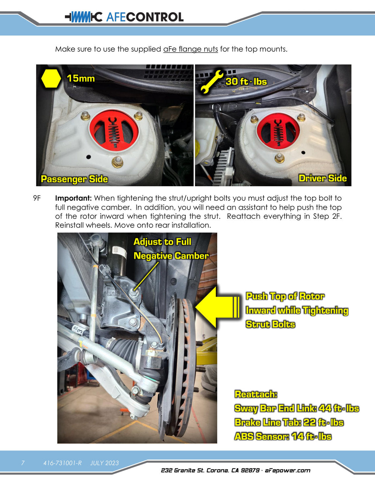 aFe 20-23 Subaru Outback CONTROL 2.0in Lift Kit