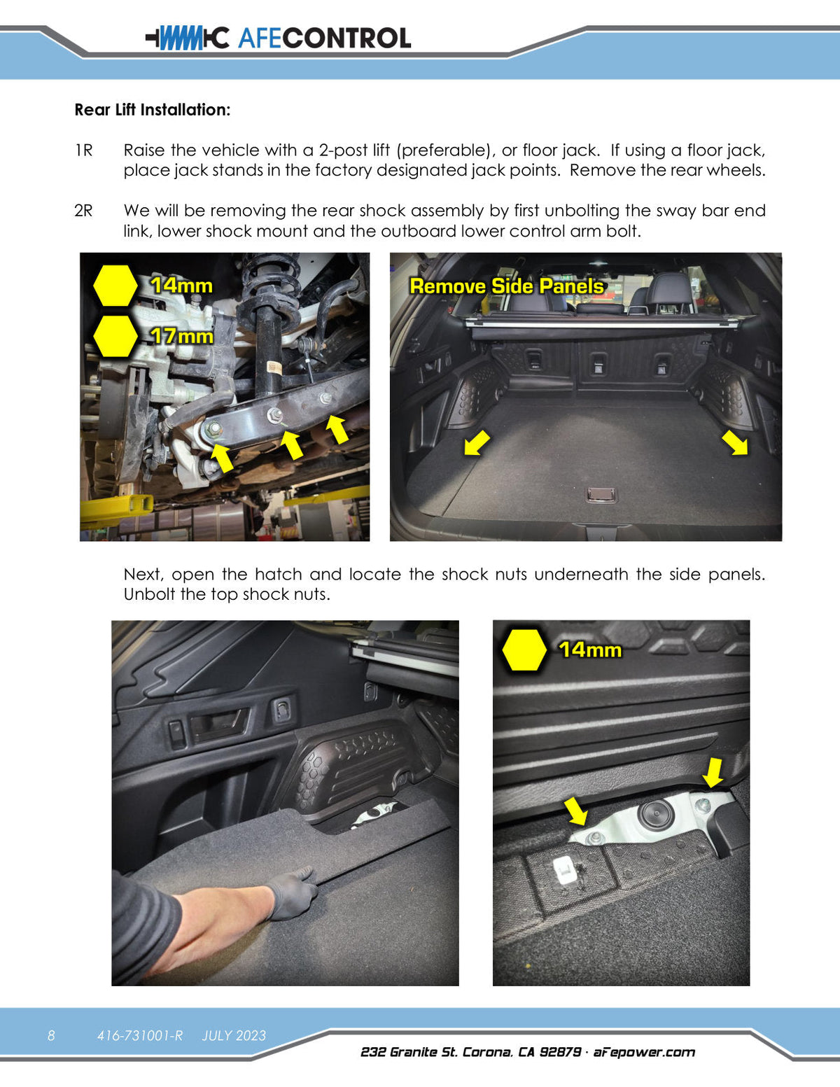 aFe 20-23 Subaru Outback CONTROL 2.0in Lift Kit