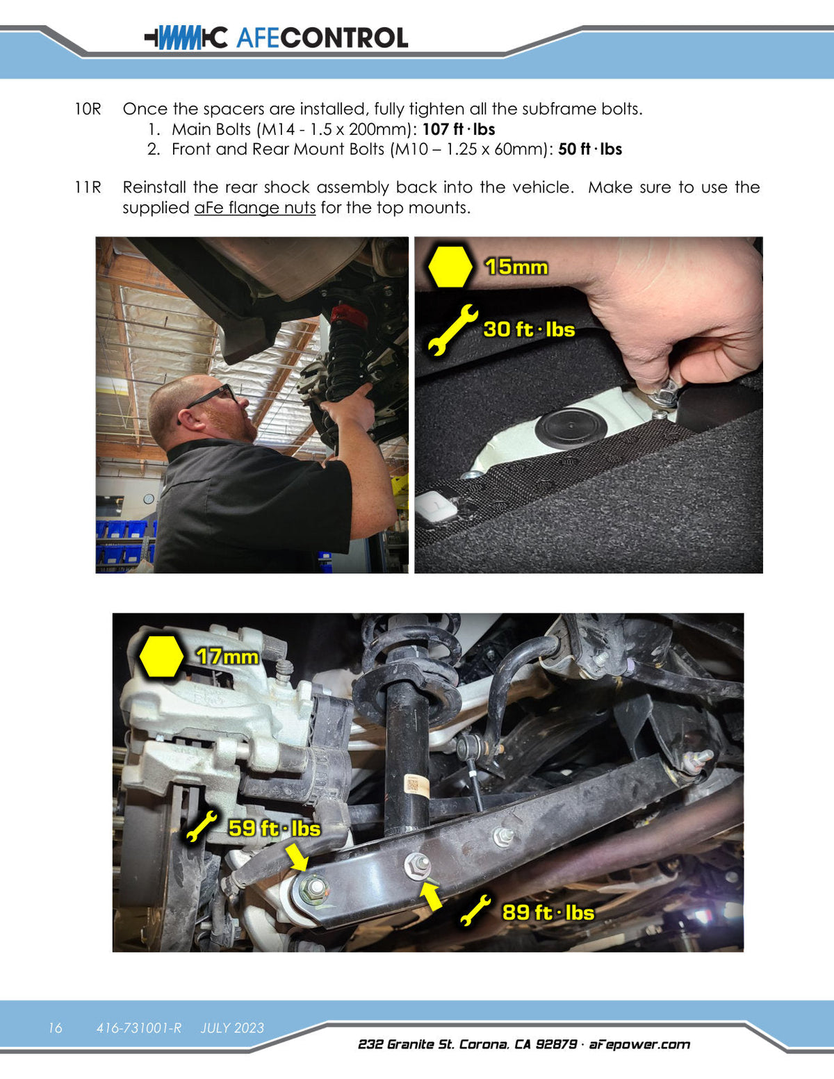 aFe 20-23 Subaru Outback CONTROL 2.0in Lift Kit