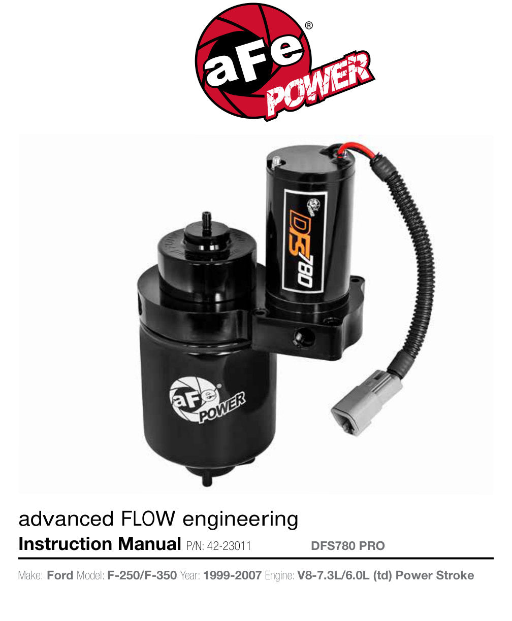 aFe DFS780 PRO Fuel Pump 99-07 Ford Diesel Trucks V8 7.3L/6.0L