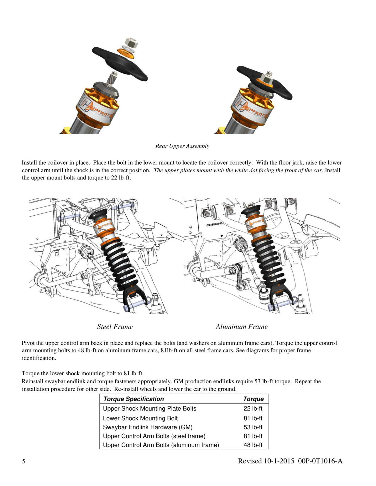 aFe Control PFADT Series Featherlight Single Adj Street/Track Coilover System 97-13 Chevy Corvette