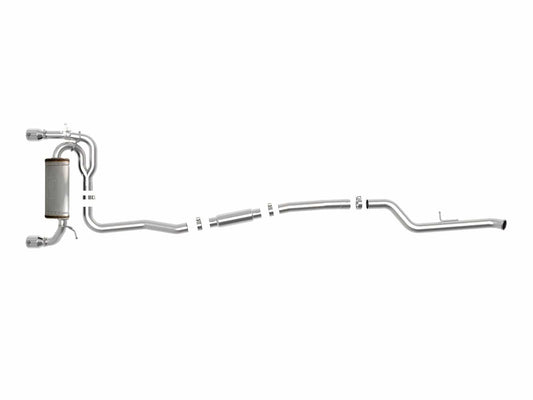 aFe MACHForce XP 3in to 2.5in 304 SS Cat-Back Exhaust w/ Polished Tips 14-16 BMW M235i