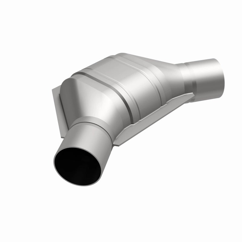 MagnaFlow Universal Catalytic Converter 2.25 inch Angled O/O PC2 Front