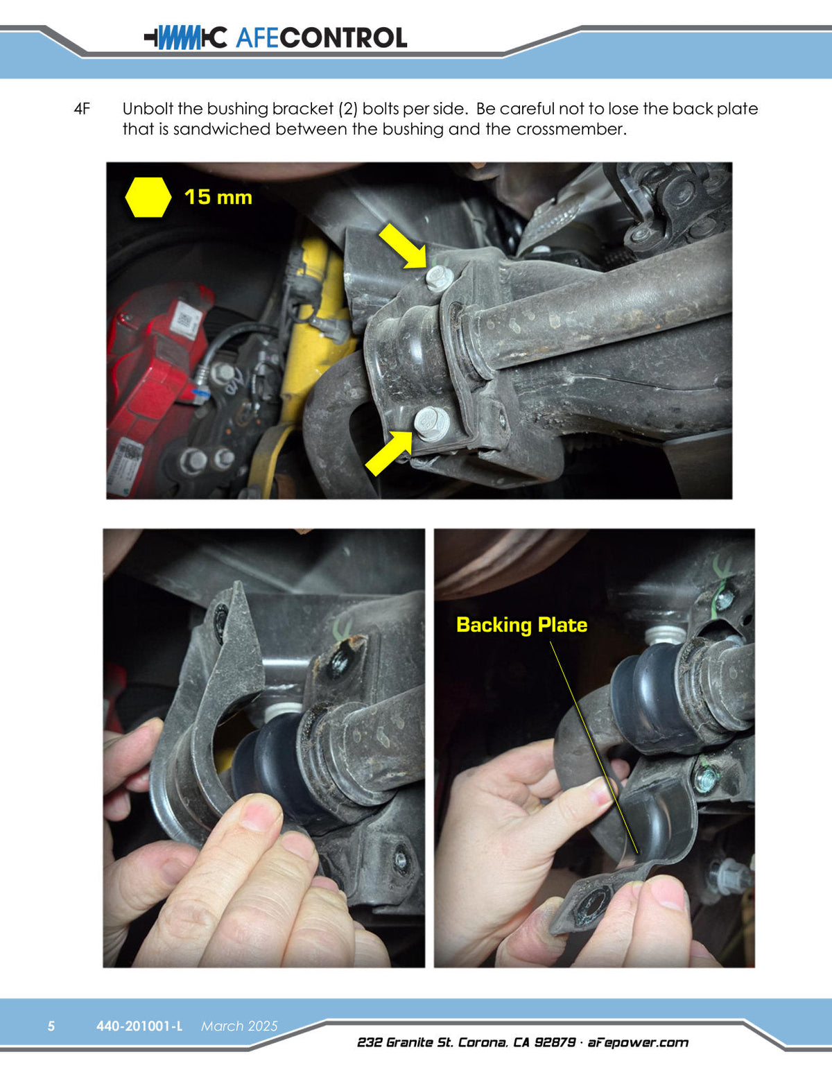 aFe 06-23 Dodge Charger Control Sway Bar- (Rear)