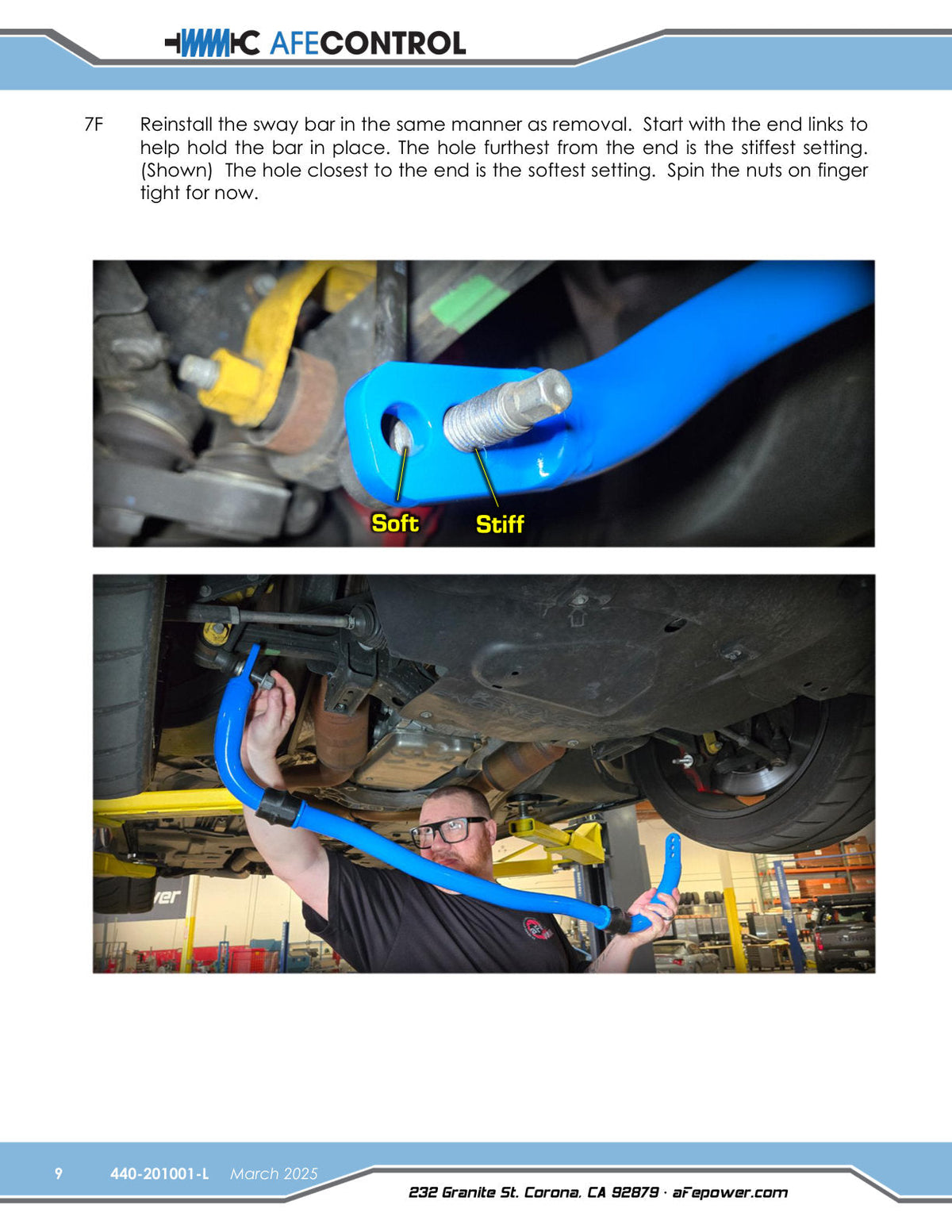 aFe 06-23 Dodge Charger Control Sway Bar- (Rear)