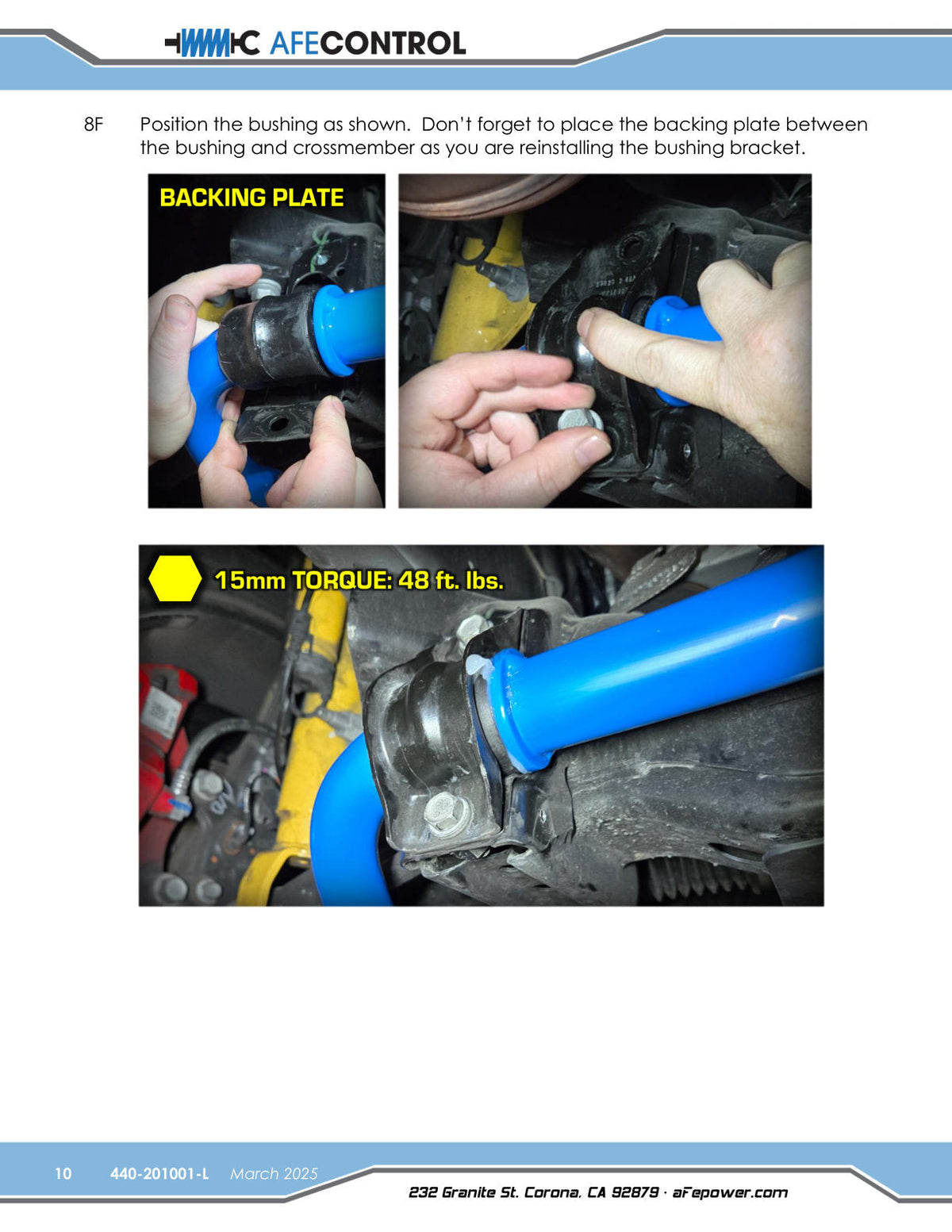 aFe 06-23 Dodge Charger Control Sway Bar- (Rear)
