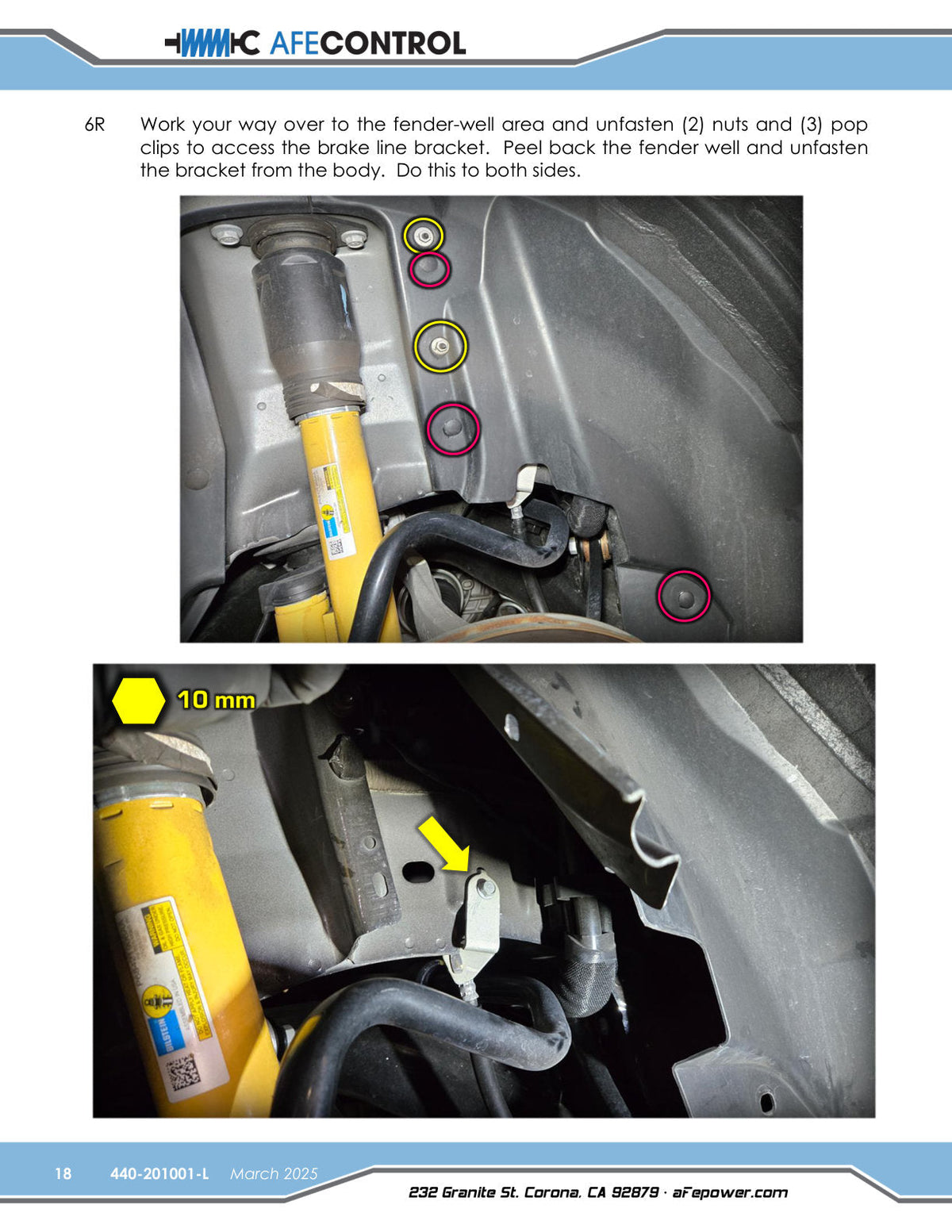 aFe 06-23 Dodge Charger Control Sway Bar- (Rear)