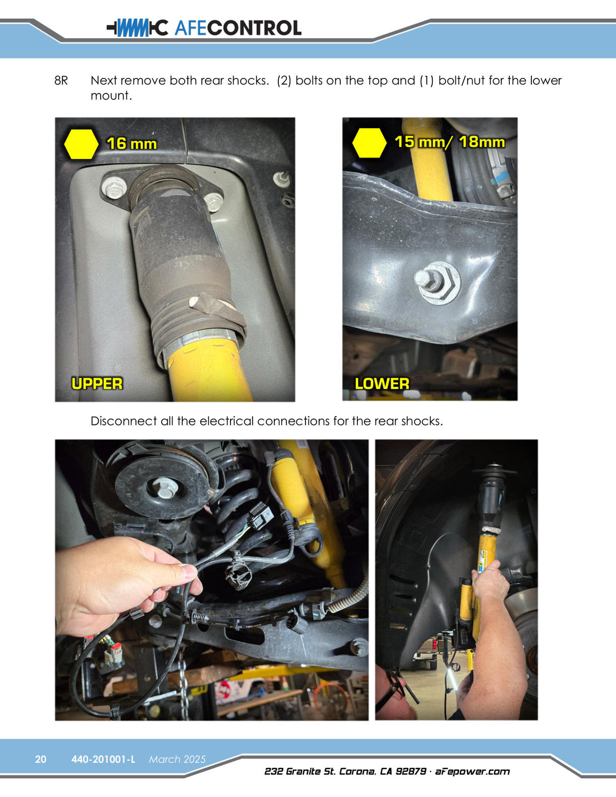 aFe 06-23 Dodge Charger Control Sway Bar- (Rear)