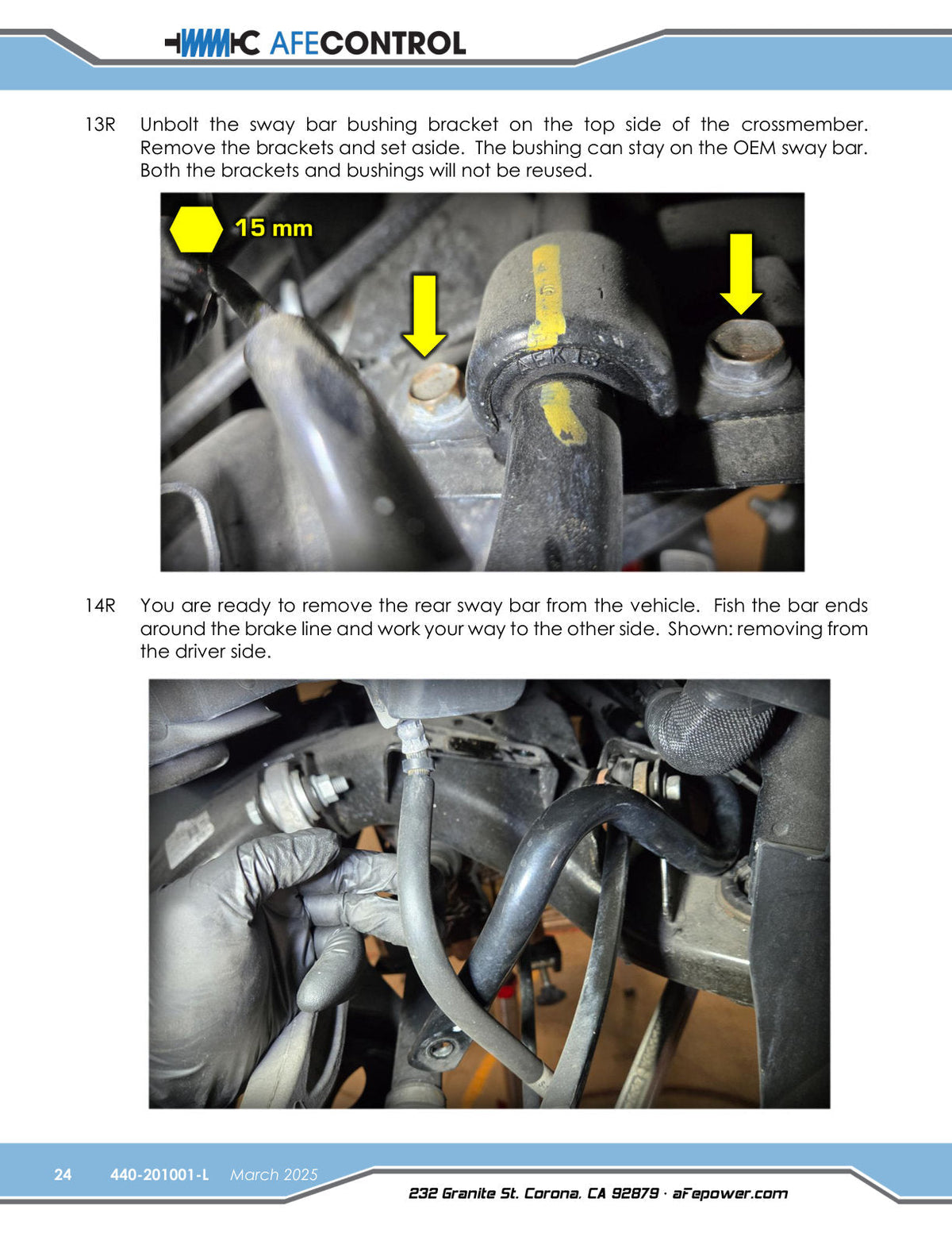 aFe 06-23 Dodge Charger Control Sway Bar- (Rear)
