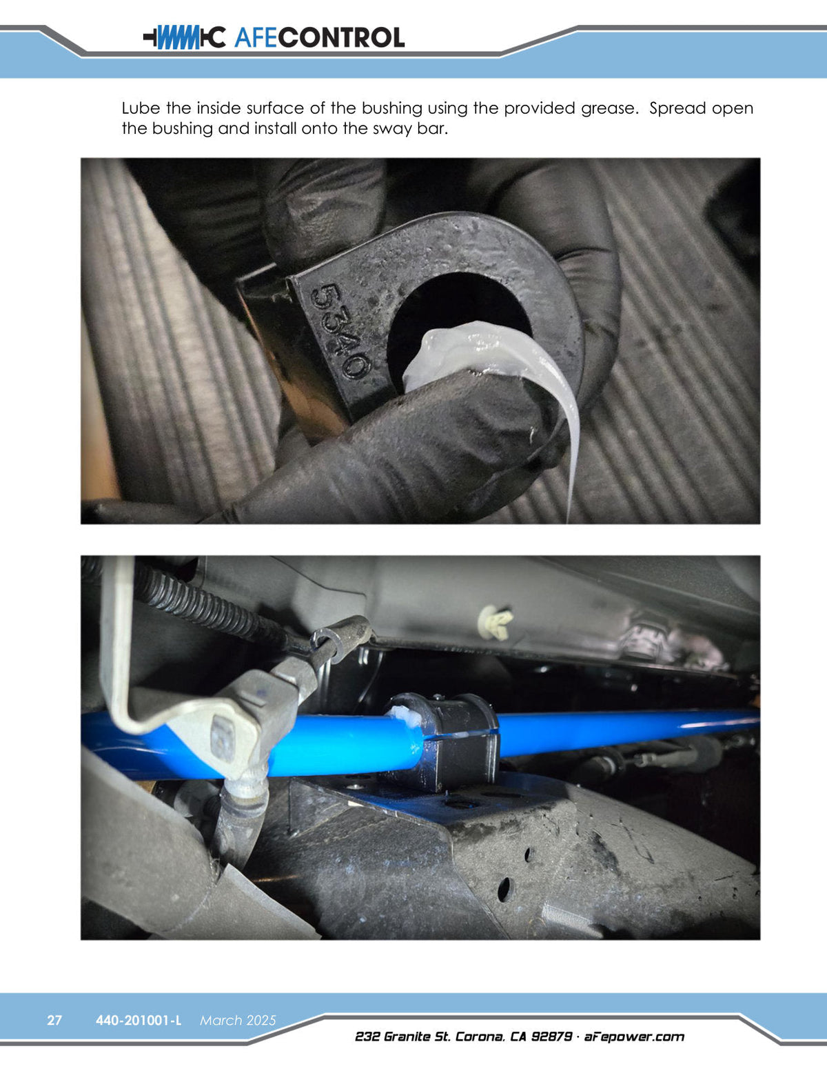 aFe 06-23 Dodge Charger Control Sway Bar- (Rear)