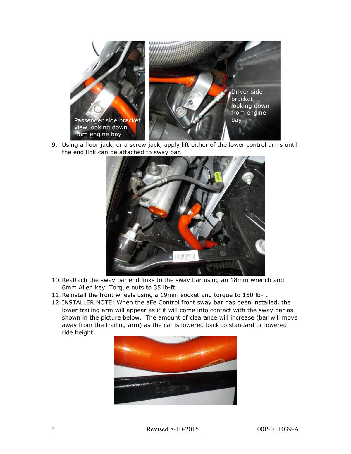 aFe Control Rear Sway Bar 2015 Ford Mustang (S550)