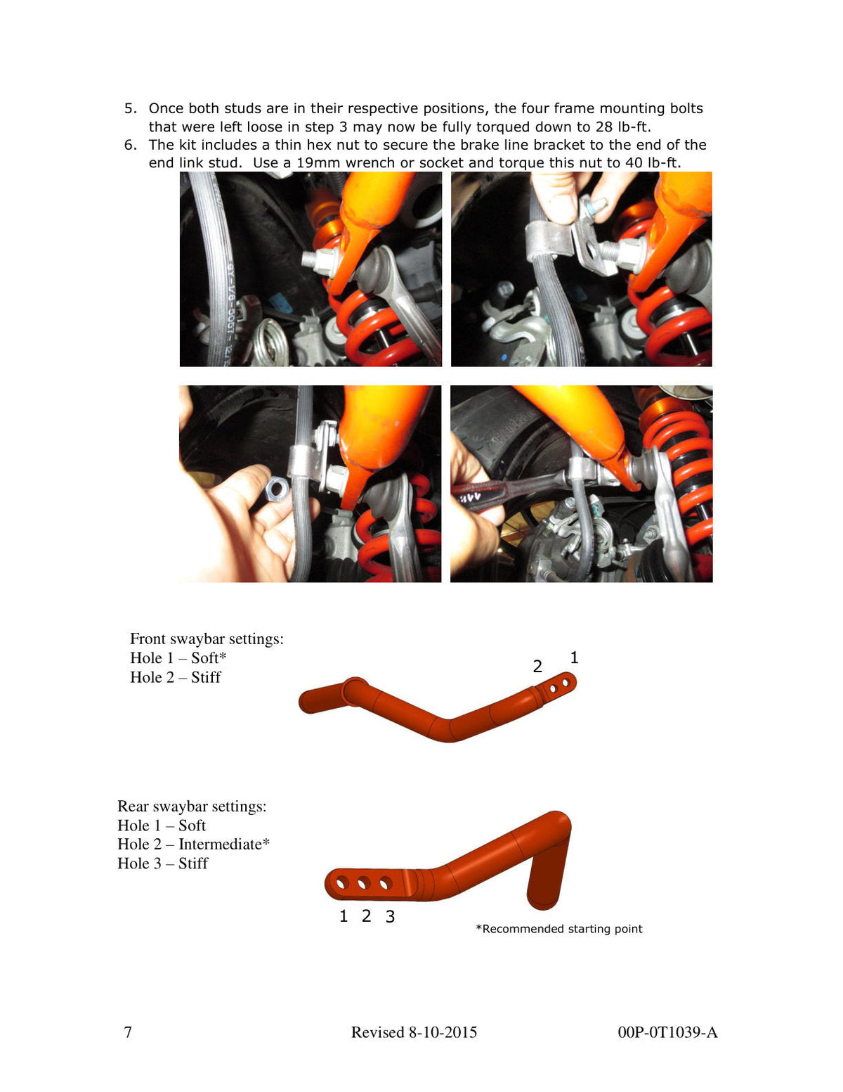 aFe Control Rear Sway Bar 2015 Ford Mustang (S550)