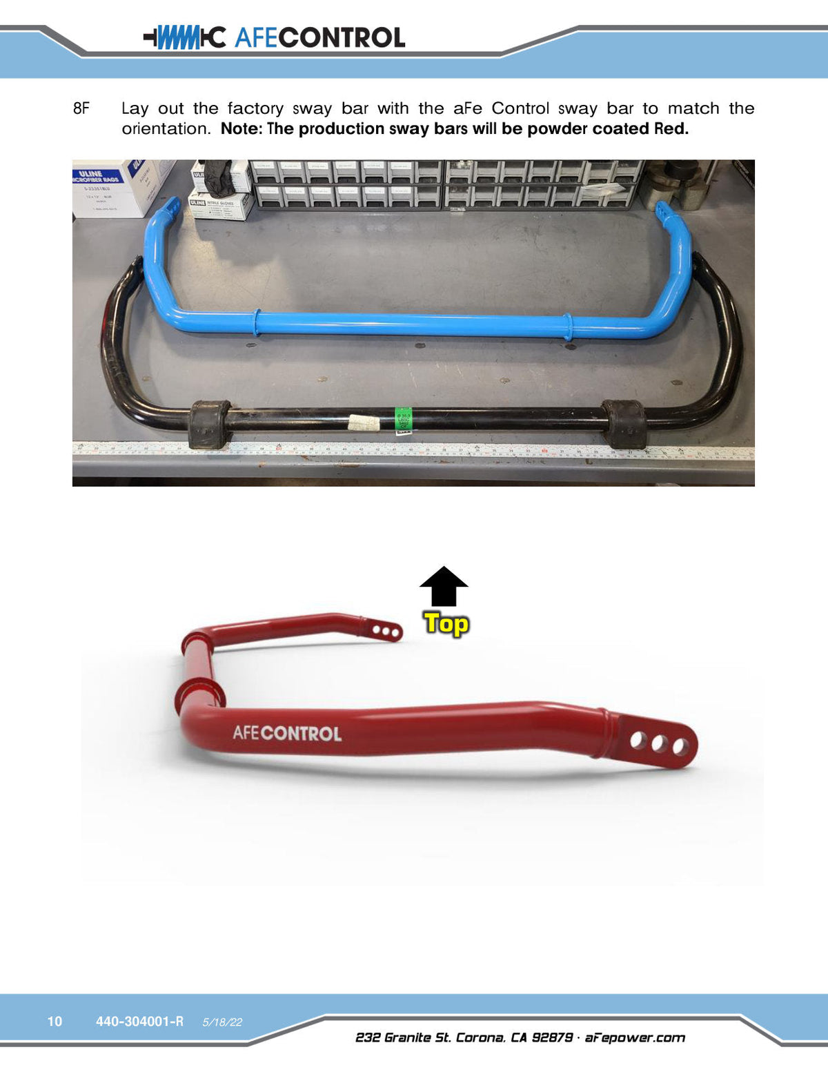 aFe Control 20-22 Ford Explorer ST 3.0L V6 (tt) Sway Bar - Front Bar