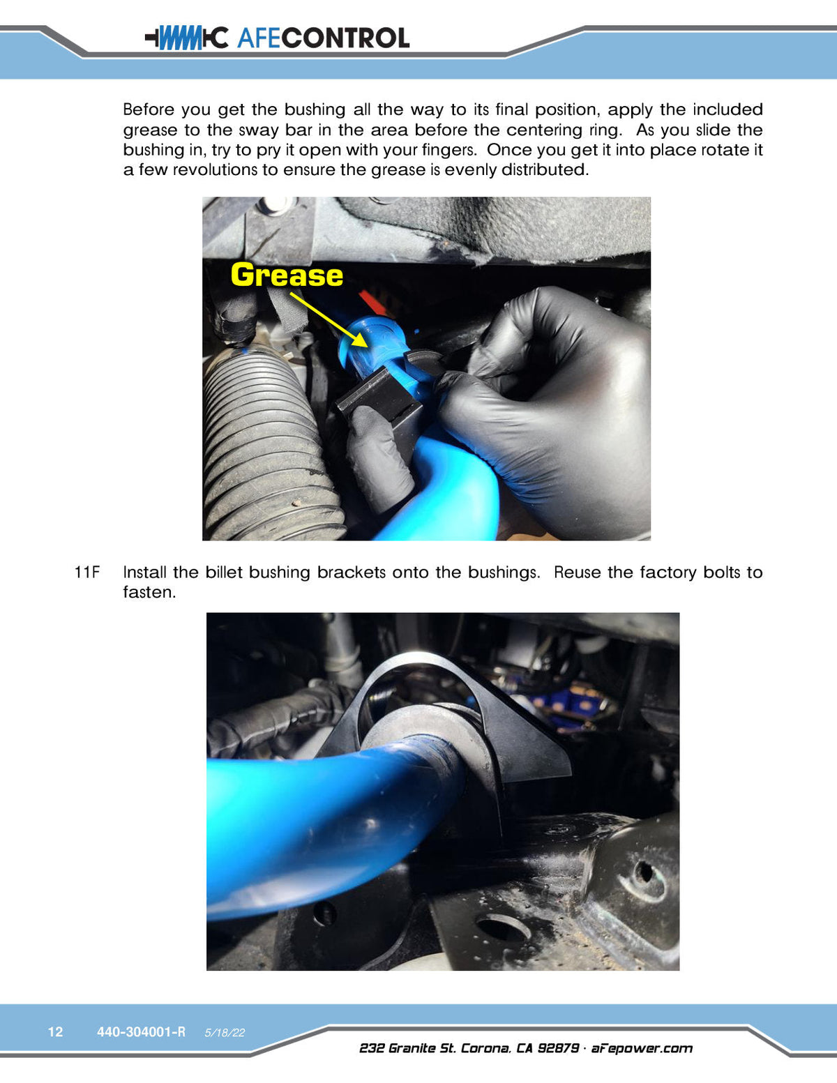 aFe Control 20-22 Ford Explorer ST 3.0L V6 (tt) Sway Bar - Front Bar