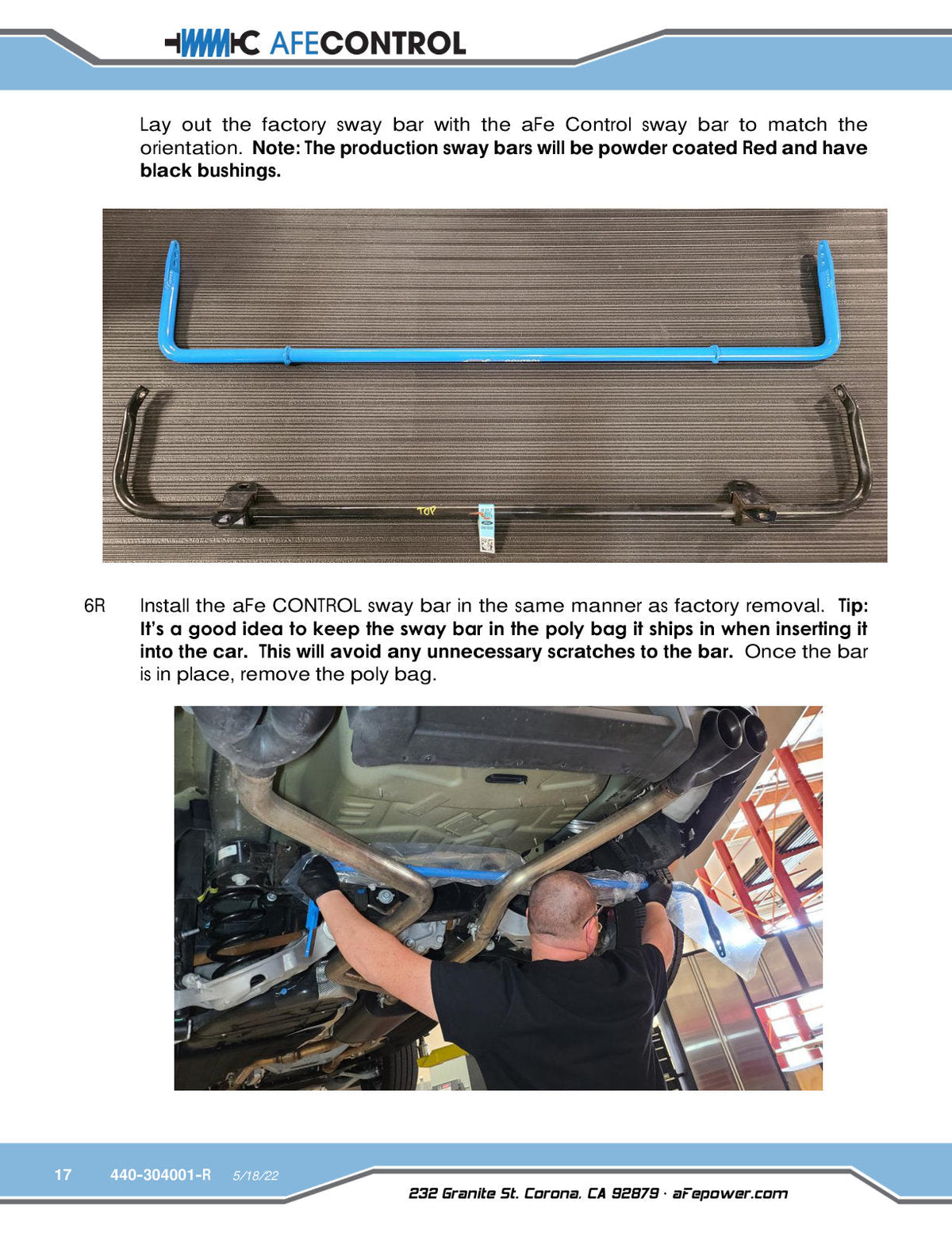 aFe Control 20-22 Ford Explorer ST 3.0L V6 (tt) Sway Bar - Front Bar