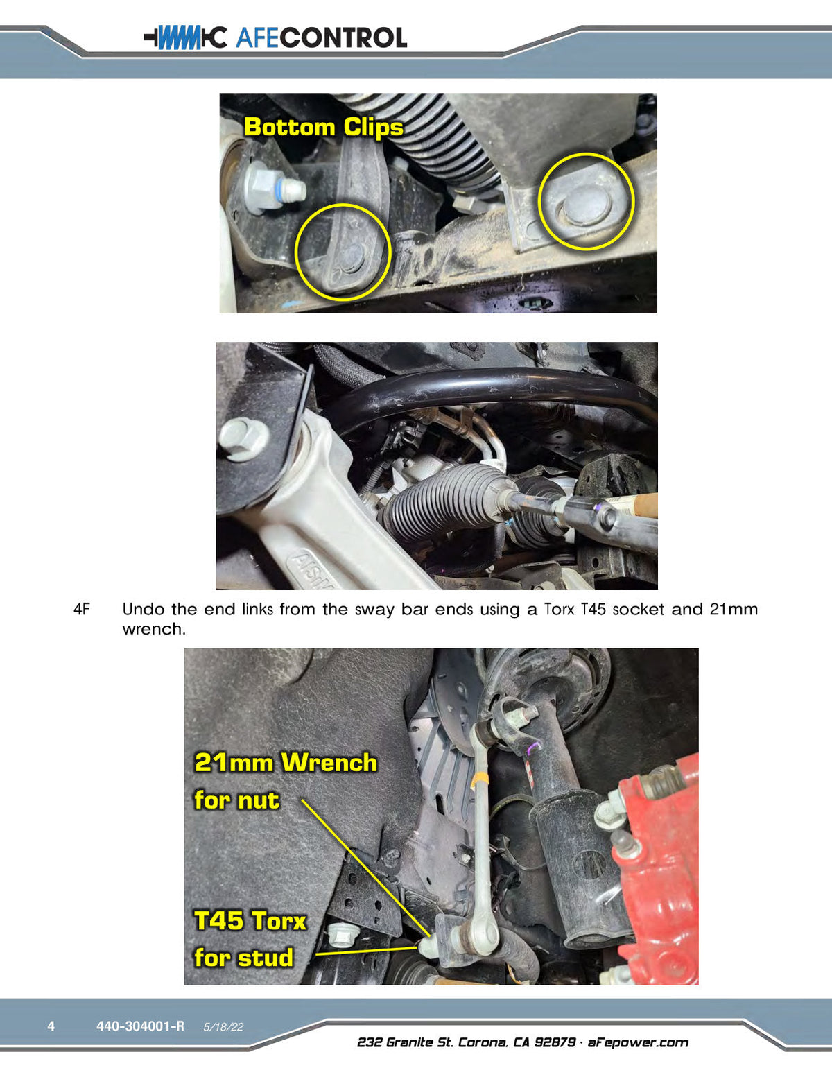aFe Control 20-22 Ford Explorer ST 3.0L V6 (tt) Sway Bar - Rear Bar