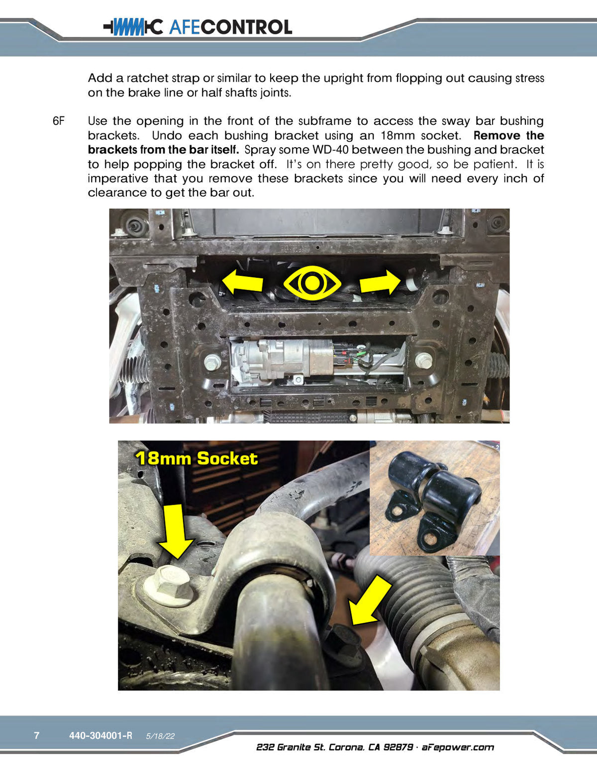 aFe Control 20-22 Ford Explorer ST 3.0L V6 (tt) Sway Bar - Rear Bar