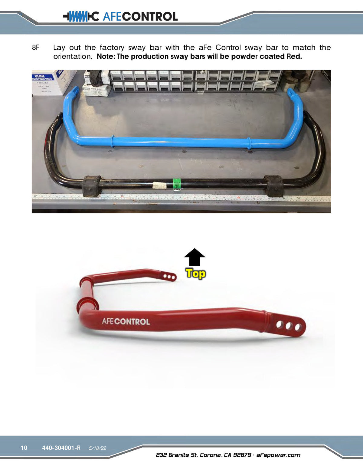 aFe Control 20-22 Ford Explorer ST 3.0L V6 (tt) Sway Bar - Rear Bar