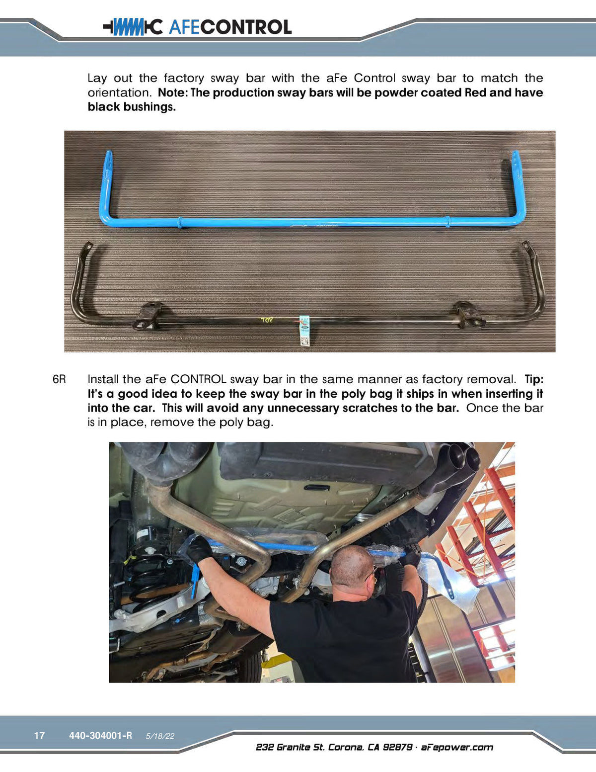 aFe Control 20-22 Ford Explorer ST 3.0L V6 (tt) Sway Bar - Rear Bar