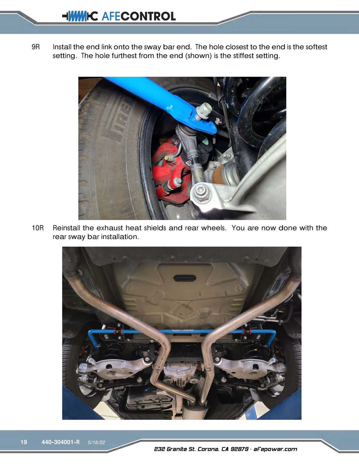 aFe Control 20-22 Ford Explorer ST 3.0L V6 (tt) Sway Bar - Rear Bar