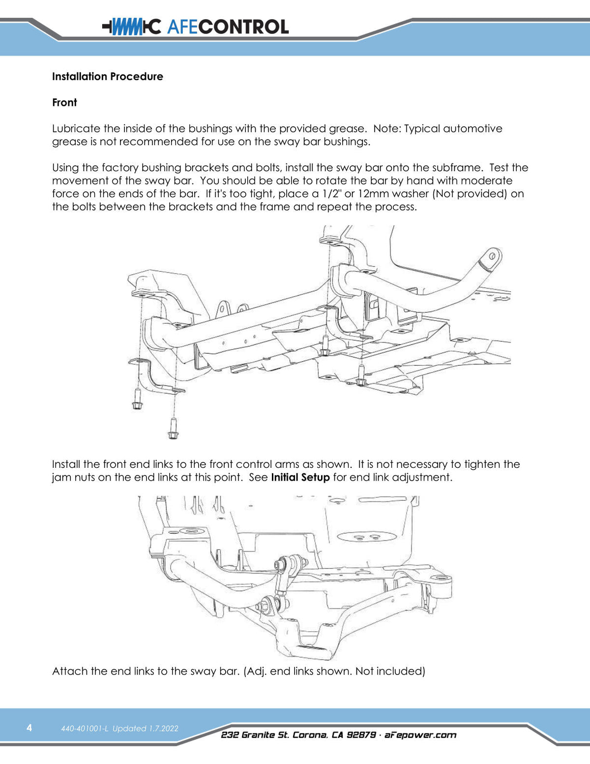 aFe Control Sway Bar Set 97-13 Chevy Corvette C5/C6