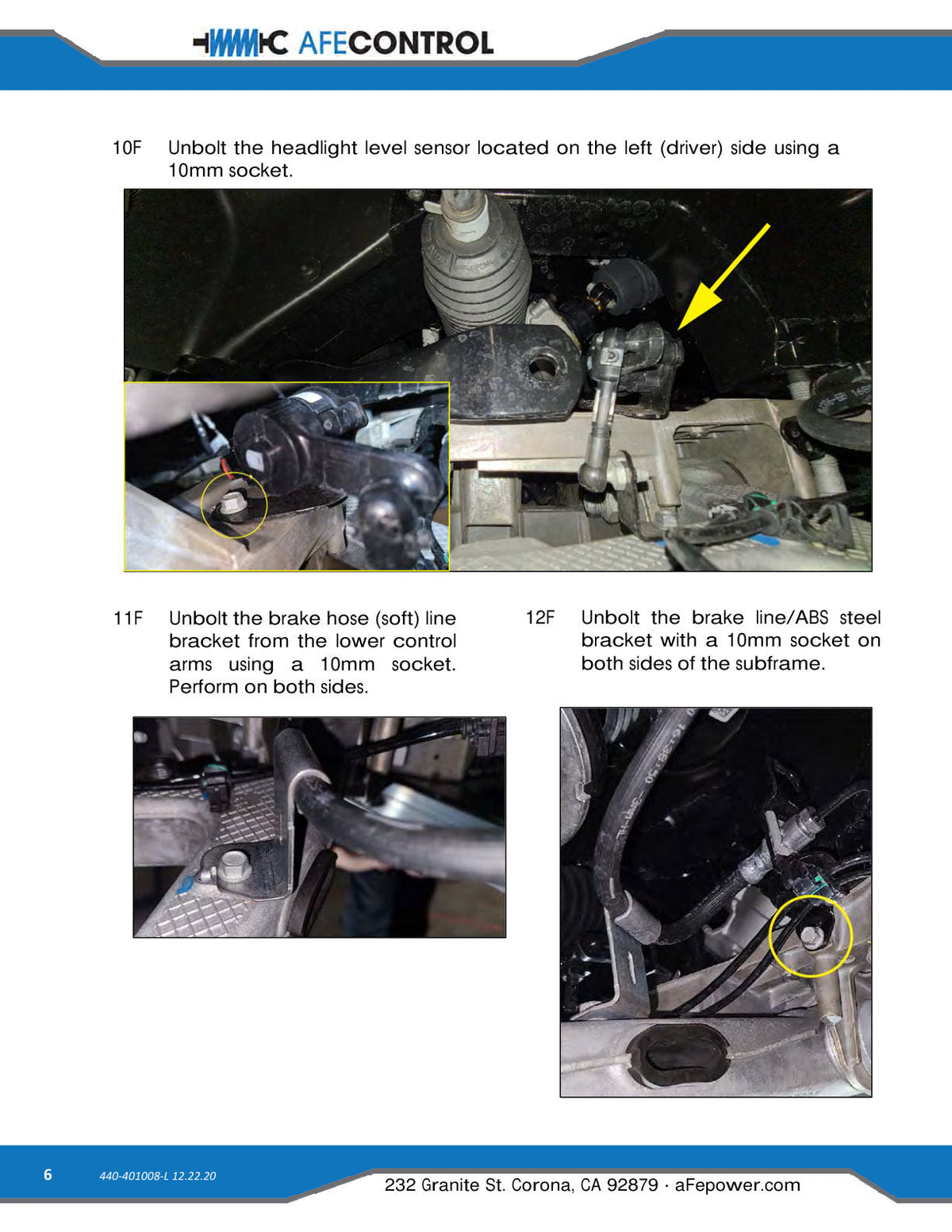 aFe 2020 Chevrolet Corvette C8 Control 3-Way Adjustable Front Sway Bar
