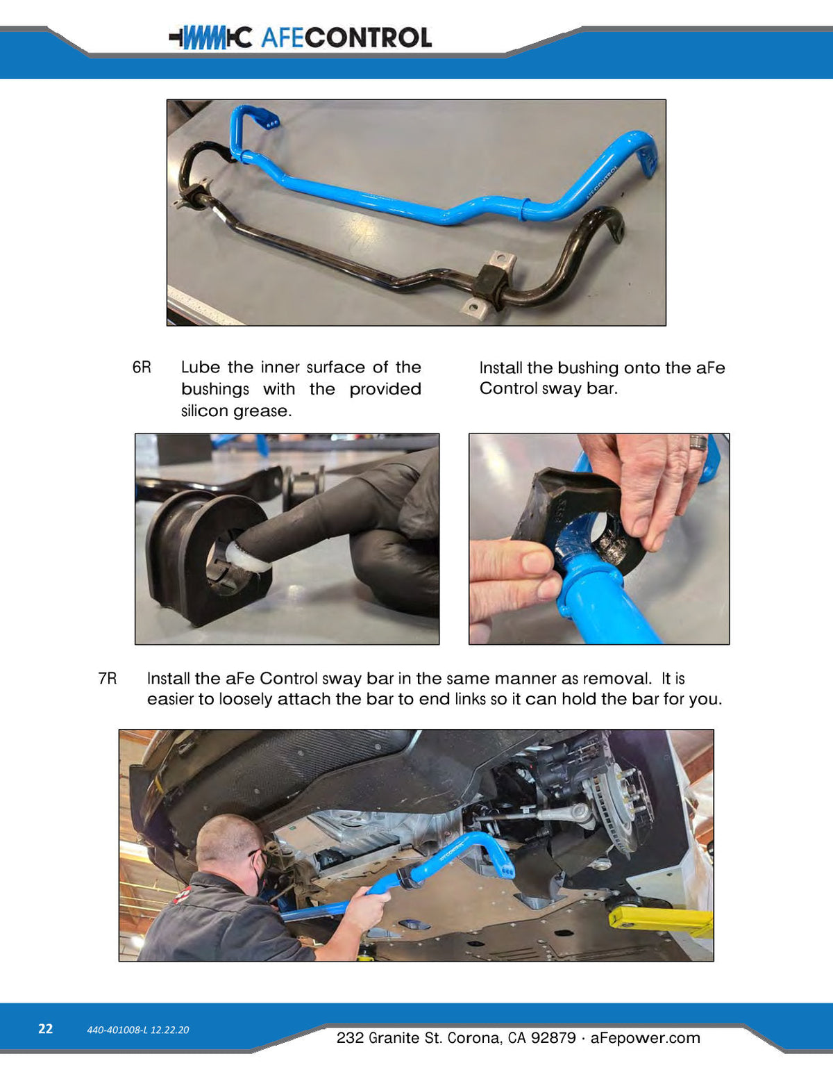 aFe 2020 Chevrolet Corvette C8 Control 3-Way Adjustable Front Sway Bar