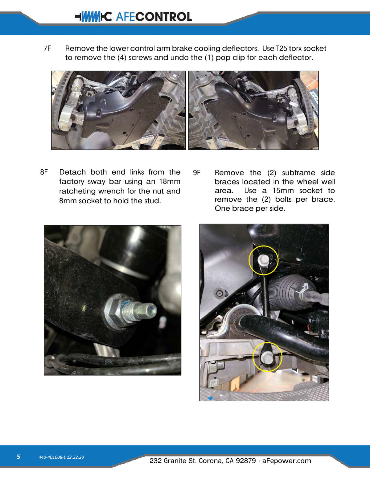 aFe 2020 Chevrolet Corvette C8 Control 3-Way Adjustable Rear Sway Bar