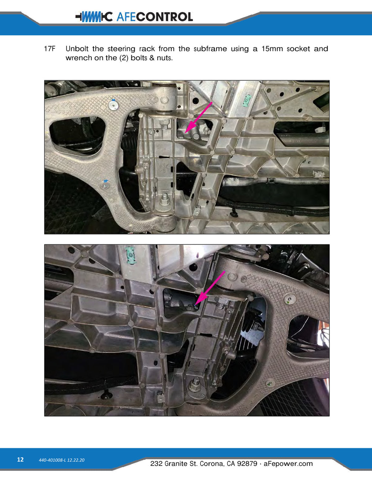 aFe 2020 Chevrolet Corvette C8 Control 3-Way Adjustable Rear Sway Bar