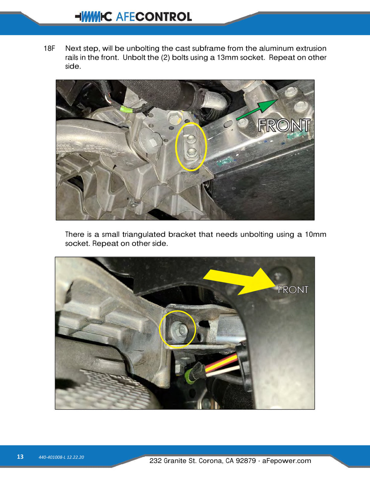 aFe 2020 Chevrolet Corvette C8 Control 3-Way Adjustable Rear Sway Bar