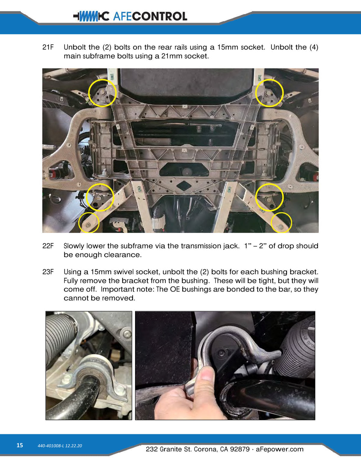 aFe 2020 Chevrolet Corvette C8 Control 3-Way Adjustable Rear Sway Bar
