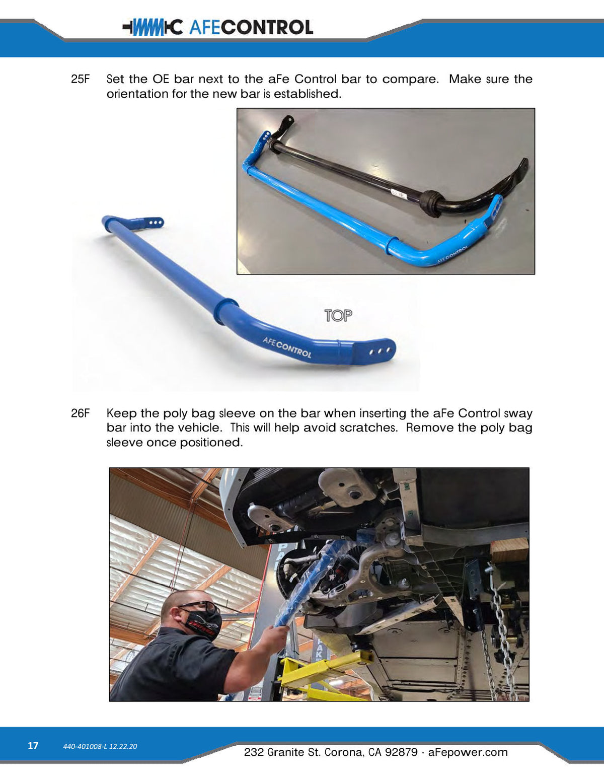aFe 2020 Chevrolet Corvette C8 Control 3-Way Adjustable Rear Sway Bar