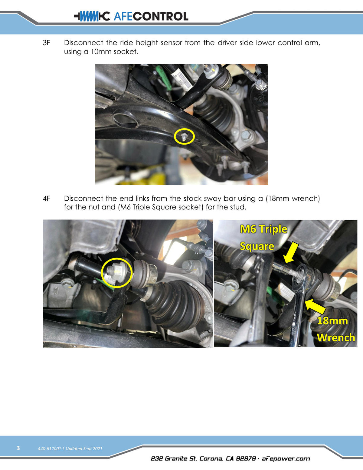 aFe 15-19 Volkswagen Golf R (MK7) L4-2.0L (t) CONTROL Series Rear Sway Bar - Blue