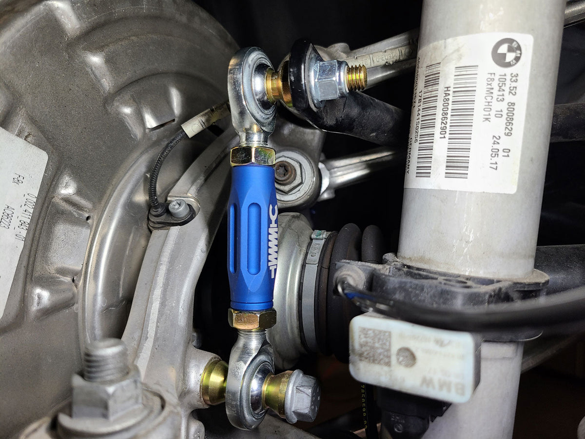 aFe Adjustable Front & Rear End Link Set Blue | BMW M2 (15-21) / M3 (15-18) (442-502001-L)