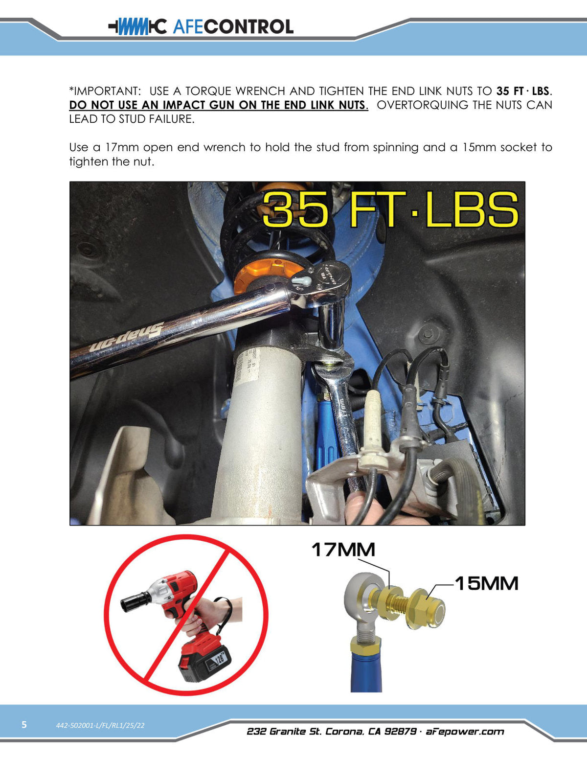 aFe Control 15-21 BMW M2 Adjustable Rear End Links