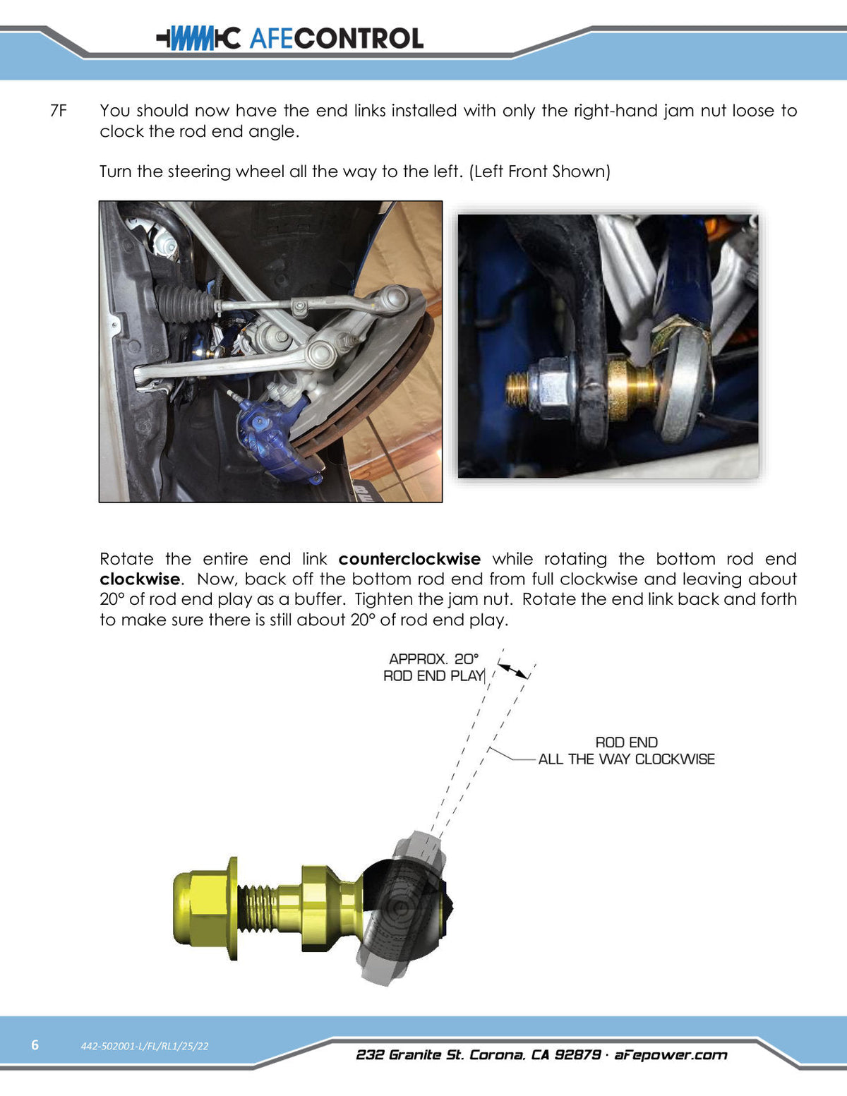 aFe Control 15-21 BMW M2 Adjustable Rear End Links