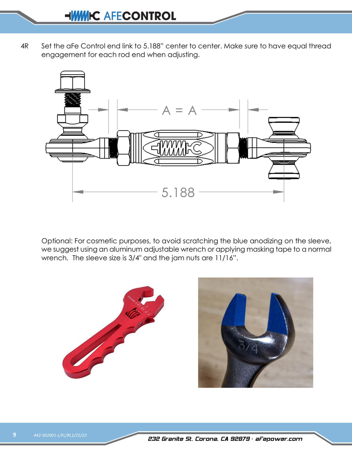 aFe Control 15-21 BMW M2 Adjustable Rear End Links