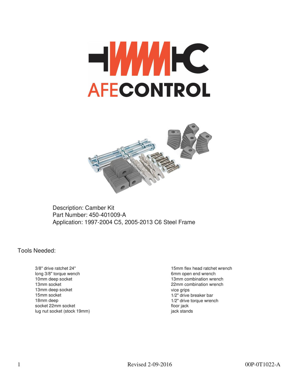 aFe Control PFADT Series Steel Frame Camber Kit; Chevrolet Corvette (C5/C6) 97-13