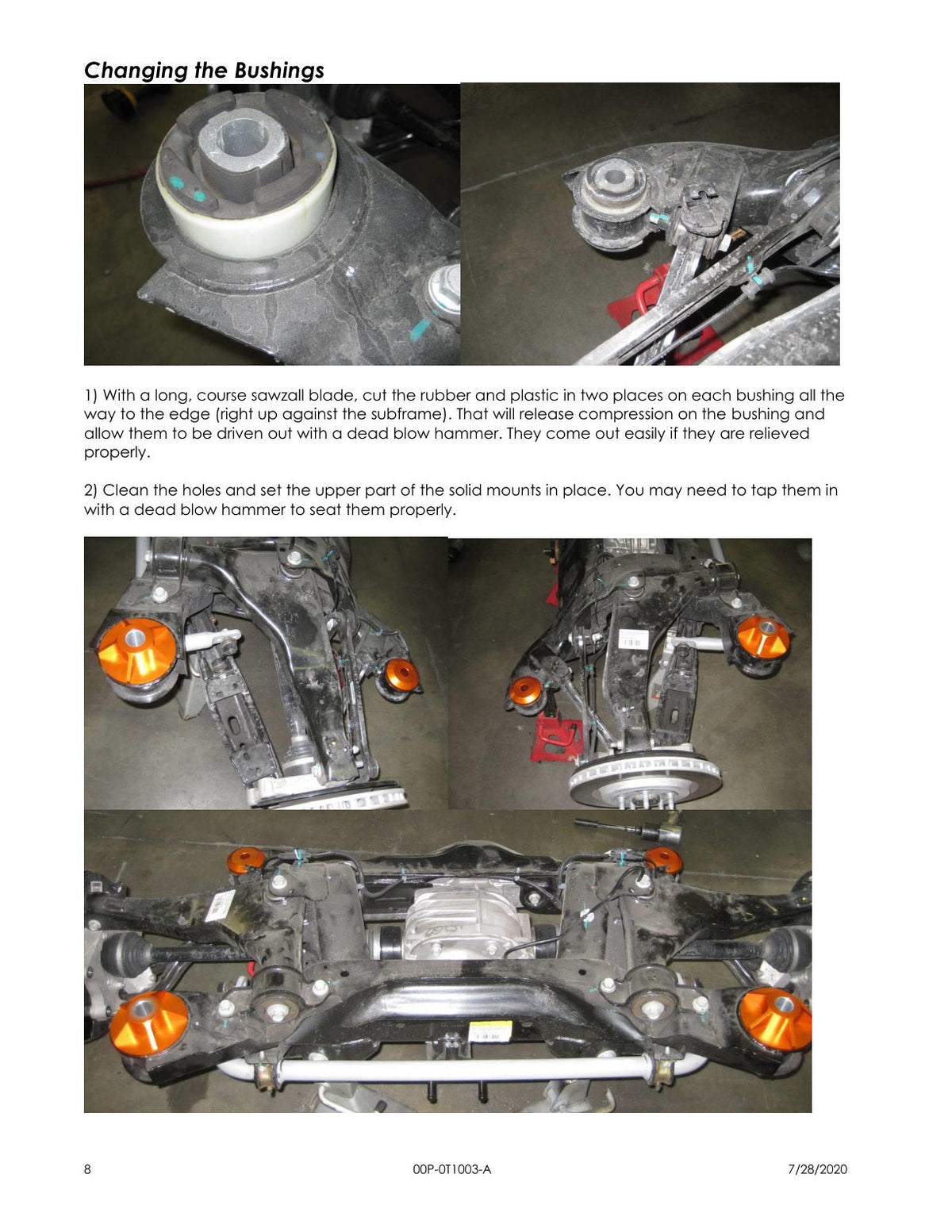aFe Control PFADT Series Subframe Mount Set; Chevrolet Camaro 10-14 - Orange