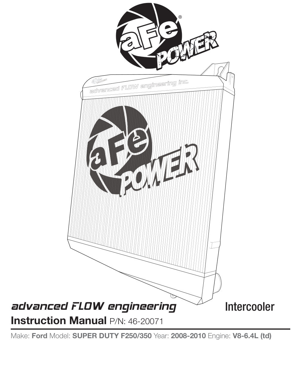 aFe Bladerunner Intercoolers I/C Ford Diesel Trucks 08-10 V8-6.4L (td)
