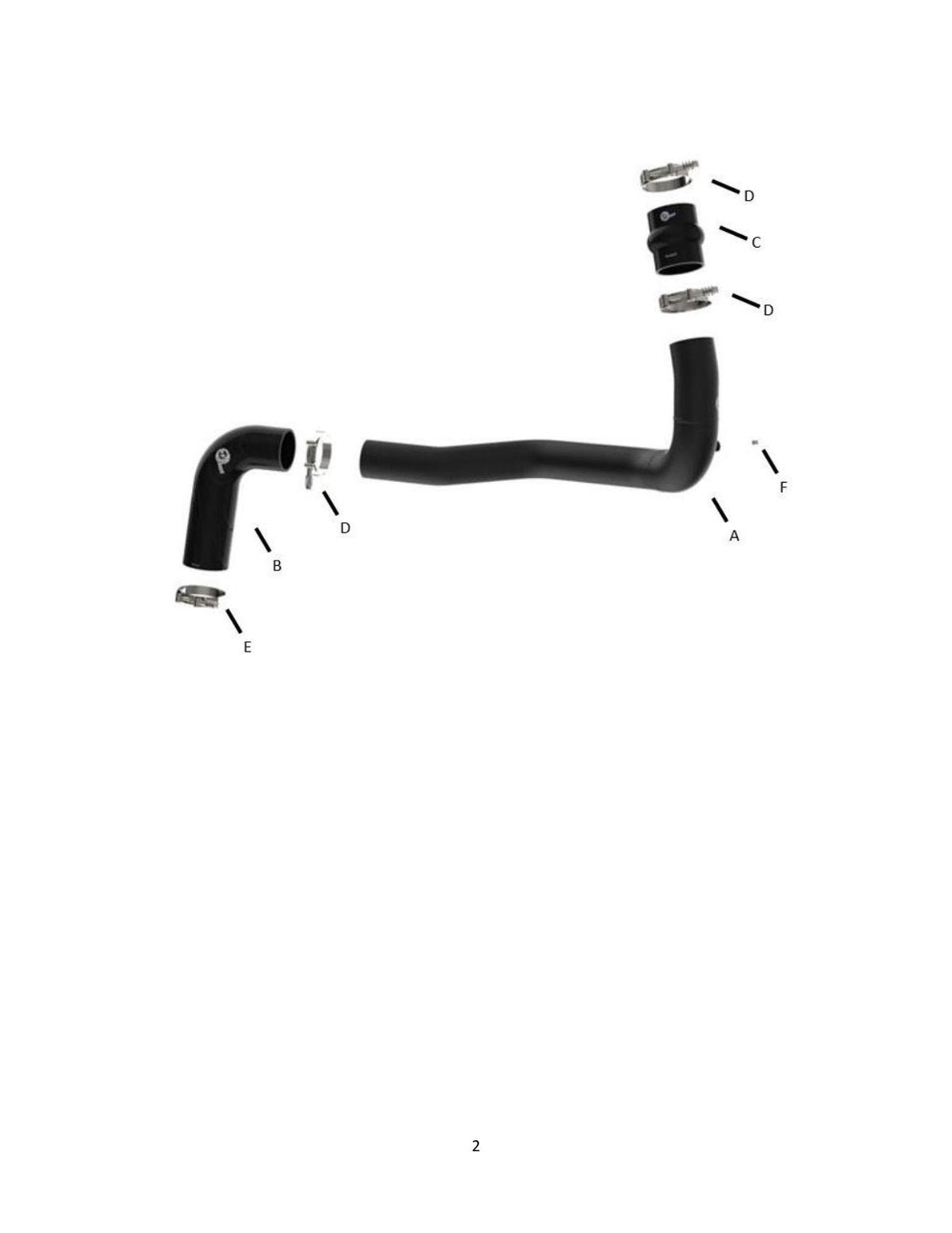 aFe 08-10 Ford Trucks V8-6.4L (td) BladeRunner 3 IN Aluminum Hot Charge Pipe - Black