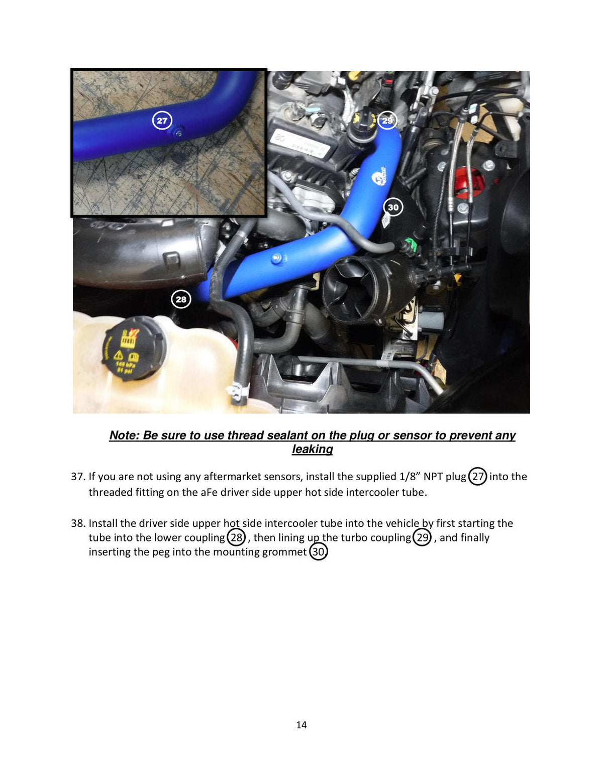 aFe Bladerunner Intercooler Tubes Hot Side 2.5in 17-20 Ford F-150 Raptor V6 3.5L(tt)