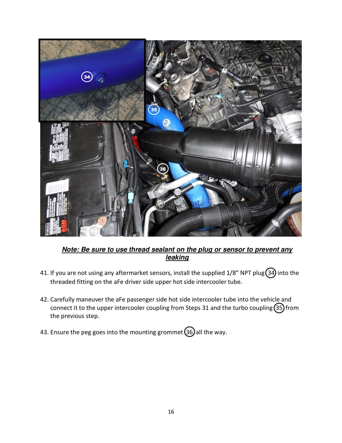 aFe Bladerunner Intercooler Tubes Hot Side 2.5in 17-20 Ford F-150 Raptor V6 3.5L(tt)