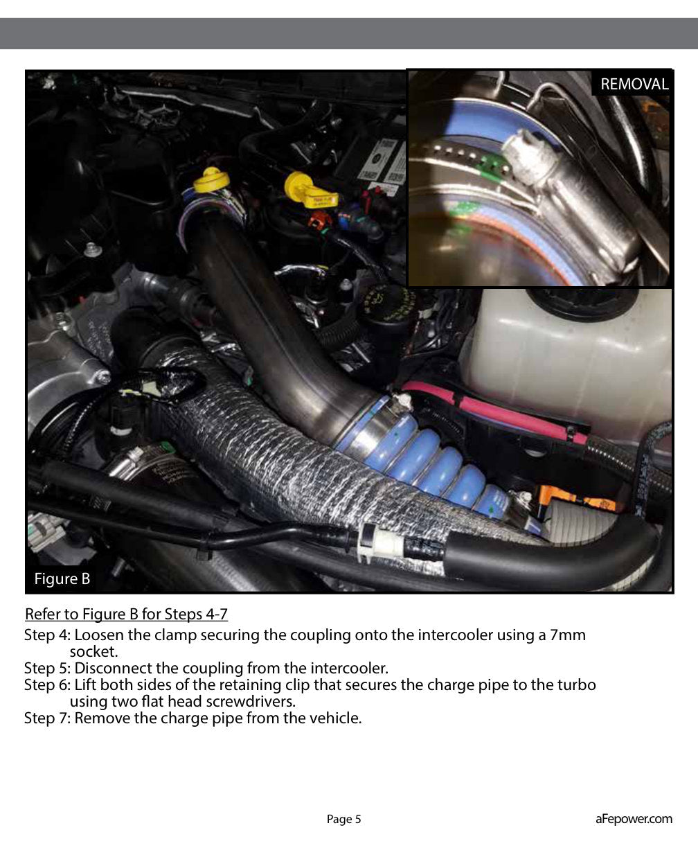 aFe Bladerunner 3in Intercooler Hot Side Tube for 2017 Ford Diesel Trucks V8-6.7L (td)