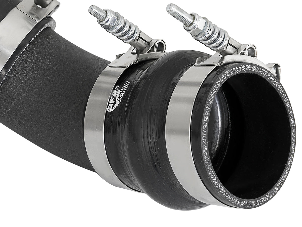 aFe BladeRunner 3in/3-1/2in Black Intercooler Tubes Hot/Cold 2017 GM Diesel Trucks V8 6.6L (td) L5P