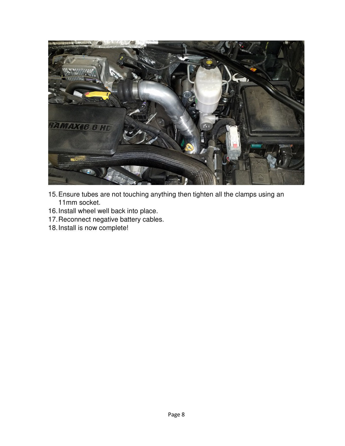 aFe Bladerunner Intercooler Tube Hot Side 3in 17-18 GM Diesel Trucks V8-6.6L (td) L5P - Black