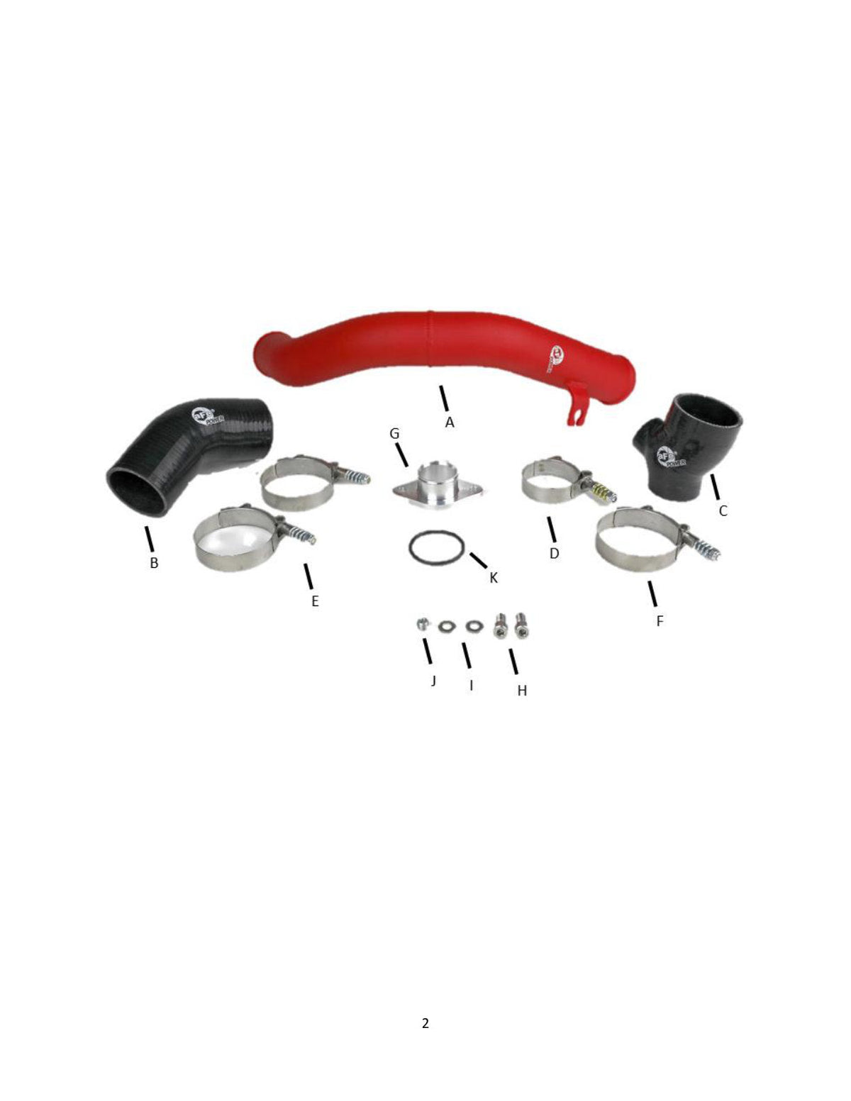 aFe BladeRunner 2.5in Aluminum Hot Side Charge Pipe 15-20 Subaru WRX 2.0T - Black
