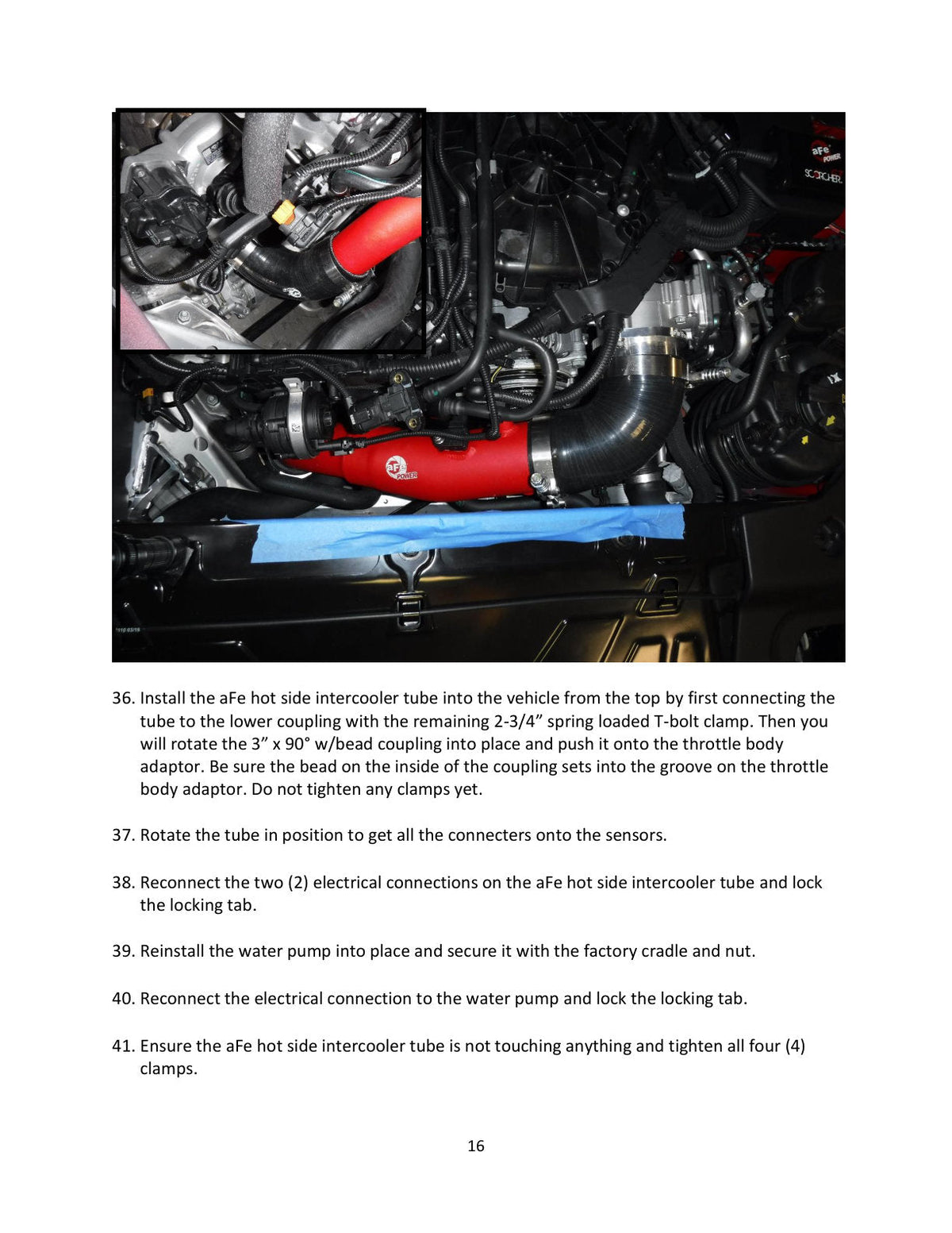 aFe 2020 Toyota Supra 3.0L 3in Black Intercooler Tube - Hot