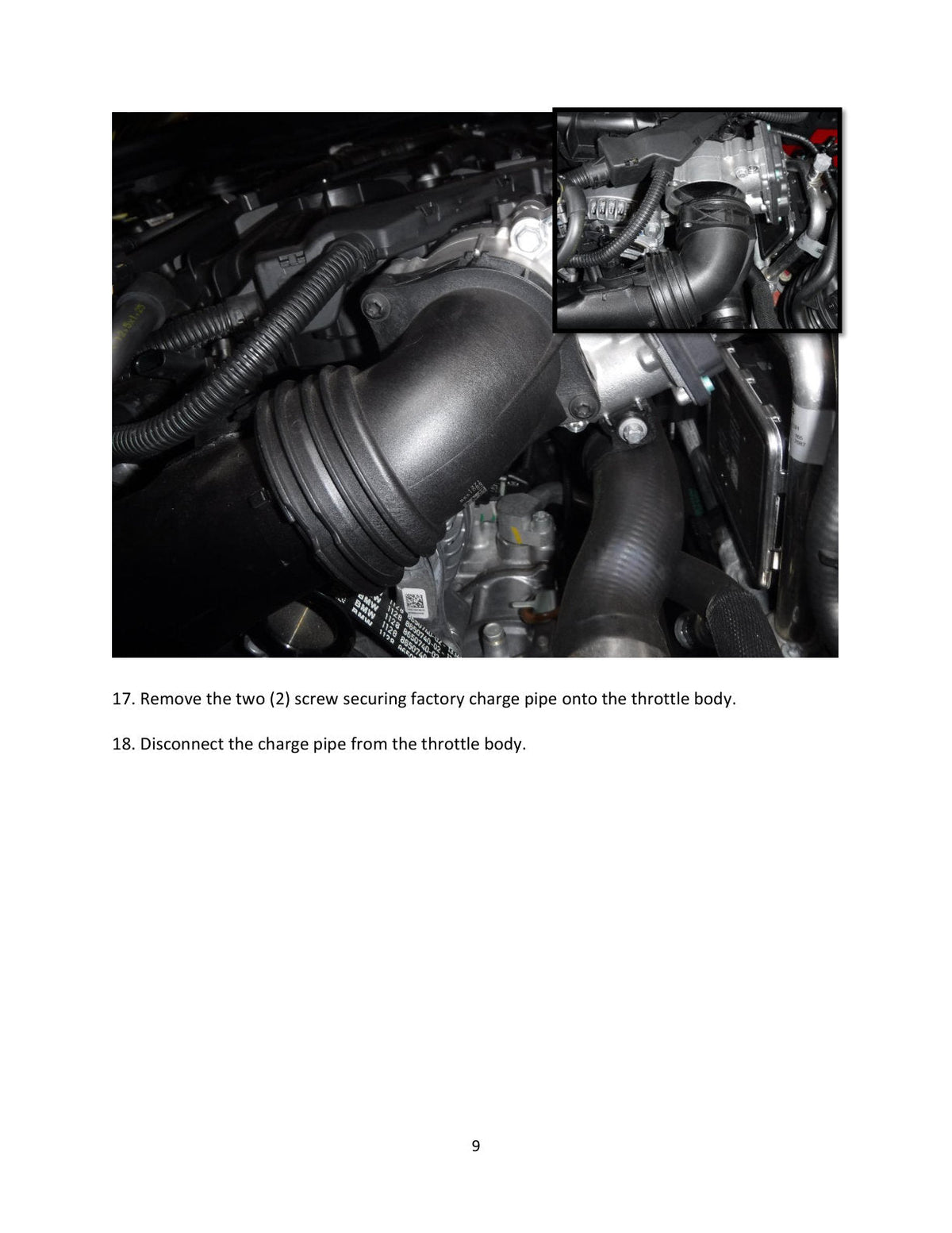 aFe BladeRunner 2.5-3in Hot Side Charge Pipe Black 20-21 BMW Z4 M40i (G29) L6-3.0L (t) B58